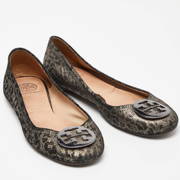NIB Tory Burch Ballet Flats - Reva POWDERED CHEETAH PRINT gray - Picture 5 of 8